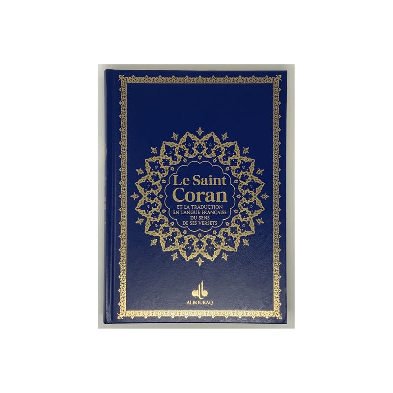 Saint coran - bilingue grande ecriture (arabe,francais) - grand format (A4 : 20x28) - bleu