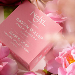 Savon d'Alep à la rose de Damas bio - 100g