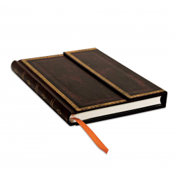 Carnet ligné Paperblanks Noir Marocain Midi avec rabat