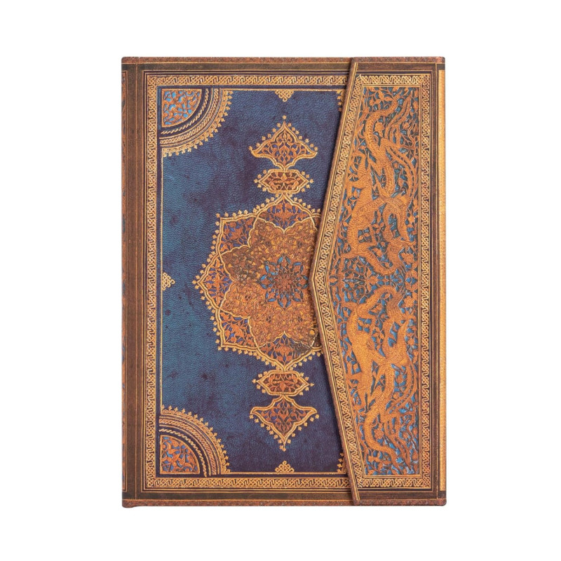 Carnet Paperblanks Safavide Indigo Midi avec rabat